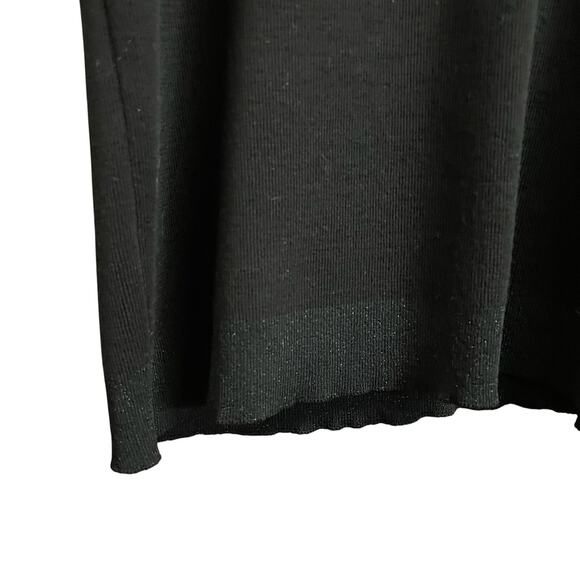 Vintage Chanel Wool Blend Knit V Neck Logo Top Black Womens 46 / US 14 AS IS - Picture 4 of 12